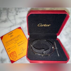 Cartier Love Bracelet Style Stainless Steel GPlated Size 22 w/ Box & Screwdriver